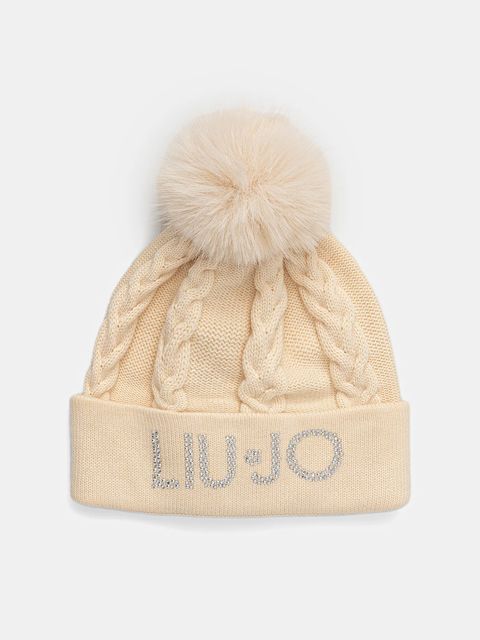 Liu Jo czapka z wełną kolor beżowy 2F5058.M0300 - zdjęcie produktu nr 1