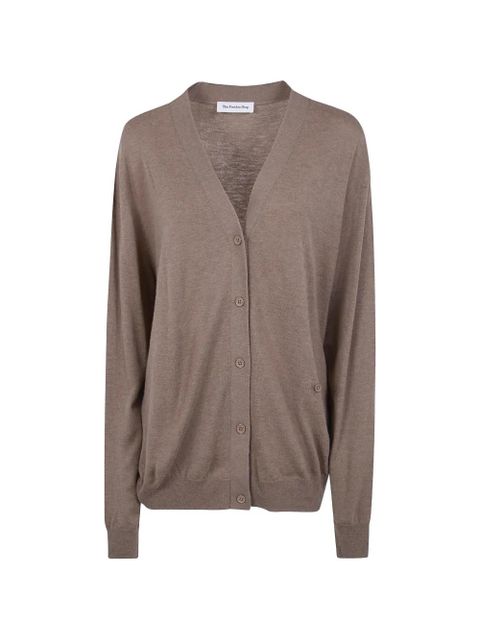 The Frankie Shop Zina button-down V-neck cardigan - Brown - zdjęcie produktu nr 1