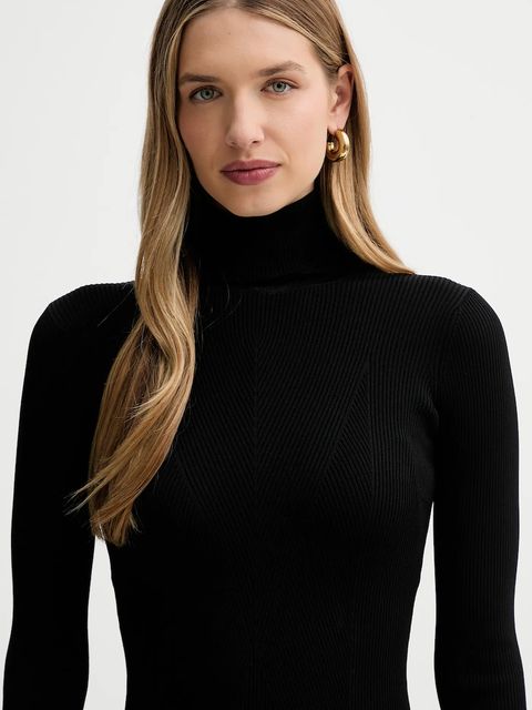 Elisabetta Franchi sukienka kolor czarny mini dopasowana AM07B56E2