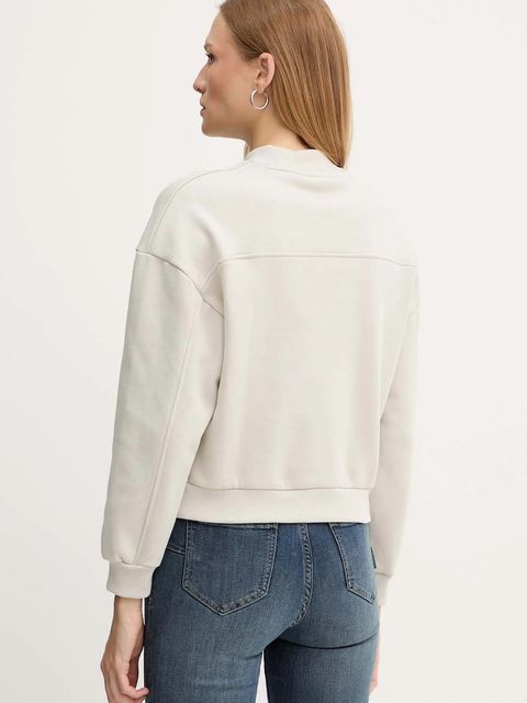 Armani Exchange bluza bawełniana damska kolor beżowy z nadrukiem XW000787 AF16141 - zdjęcie produktu nr 2