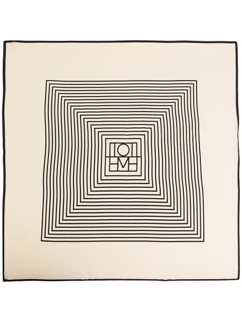 TOTEME stripe print scarf - Neutrals - zdjęcie produktu nr 2