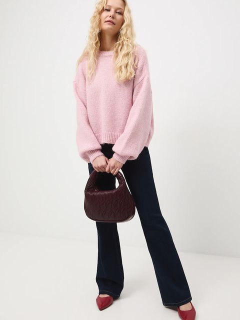 Medicine sweter damski kolor różowy ciepły