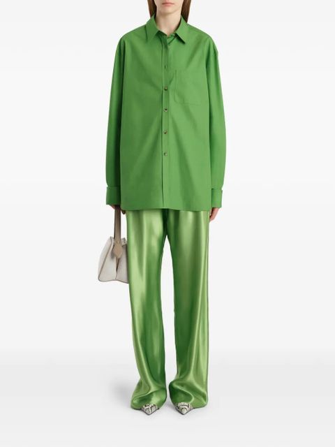 KHAITE palazzo trousers - Green - zdjęcie produktu nr 2