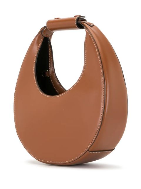 STAUD Moon small leather shoulder bag - Brown