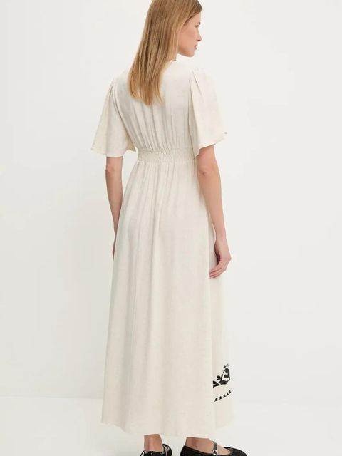 Answear.LAB sukienka kolor czarny maxi prosta