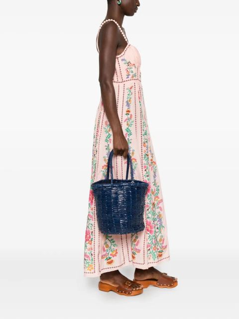 DRAGON DIFFUSION woven leather bucket bag - Blue