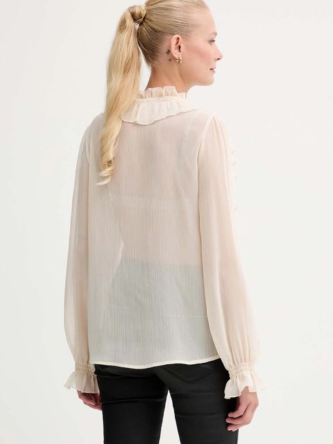 Morgan bluzka damska kolor beżowy gładka CATHY