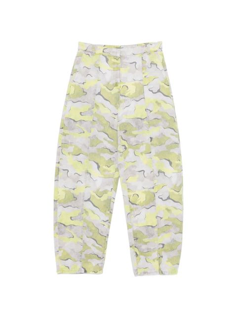 PINKO camouflage-print pleated trousers - Yellow - zdjęcie produktu nr 1