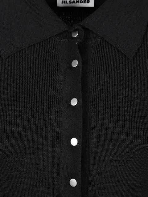 Jil Sander buttoned collared dresse - Black