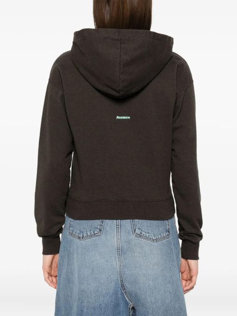 JW Anderson tie-fastening hoodie - Brown