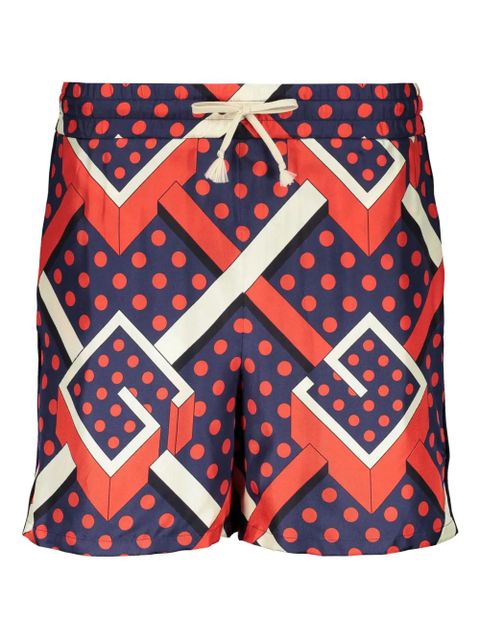 Gucci G dot labyrinth-print shorts - Blue - zdjęcie produktu nr 1