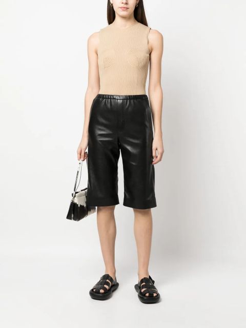 Nanushka shaped-bustier knitted top - Brown