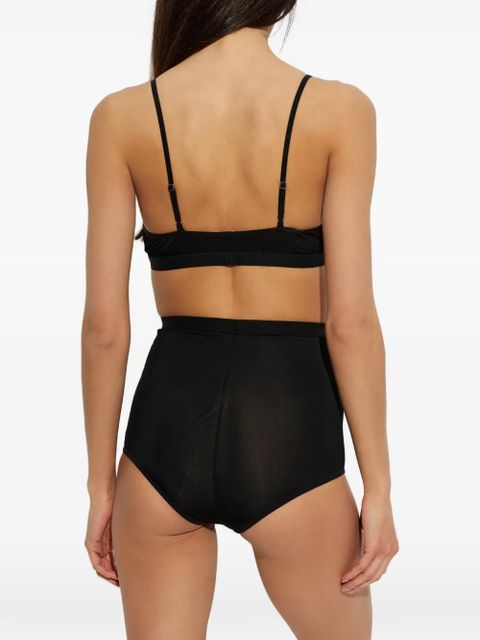 MM6 Maison Margiela ribbed high-waisted briefs - Black