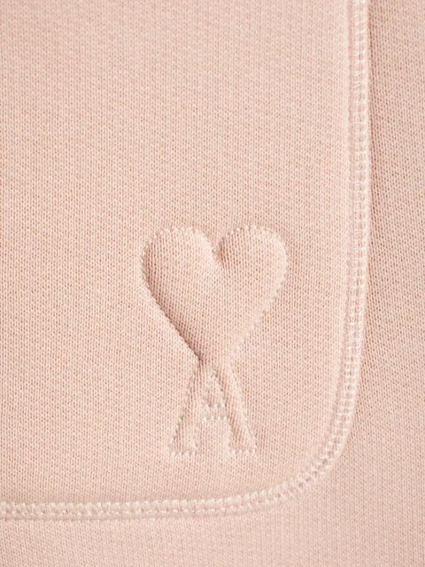 AMI Paris heart-embroidered side-seam sweatpants - Pink