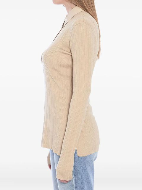 TOTEME knitted polo shirt - Neutrals