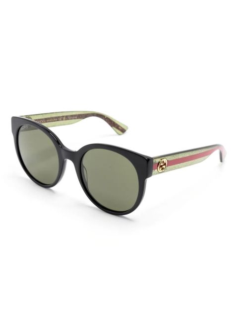 Gucci Eyewear round-frame sunglasses - Green - zdjęcie produktu nr 2