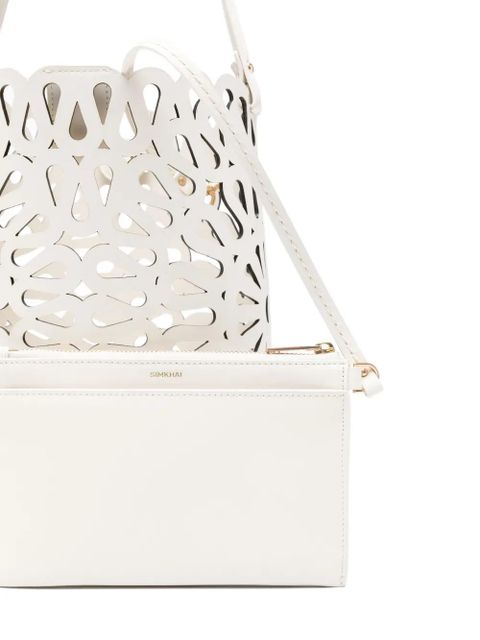 Simkhai Mccall laser-cut bucket bag - White