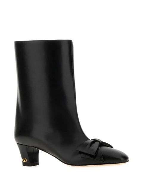 Valentino Garavani 50mm Bowow leather ankle boots - Black - zdjęcie produktu nr 2