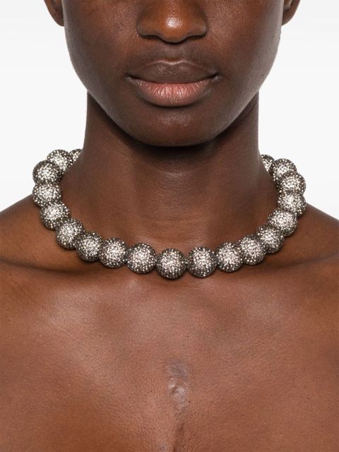 Balenciaga Quantum beaded choker necklace - Silver