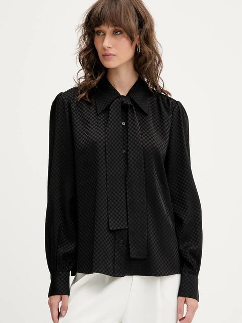 HUGO koszula damska kolor czarny regular z kołnierzykiem klasycznym 50543359 - zdjęcie produktu nr 1