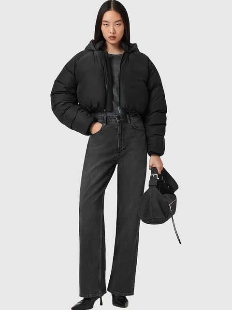 AllSaints kurtka kolor czarny zimowa W078OD