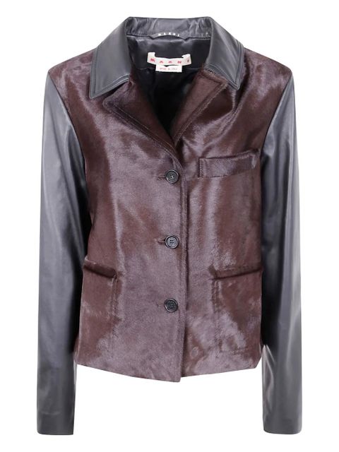Marni calf-hair leather jacket - Brown - zdjęcie produktu nr 1