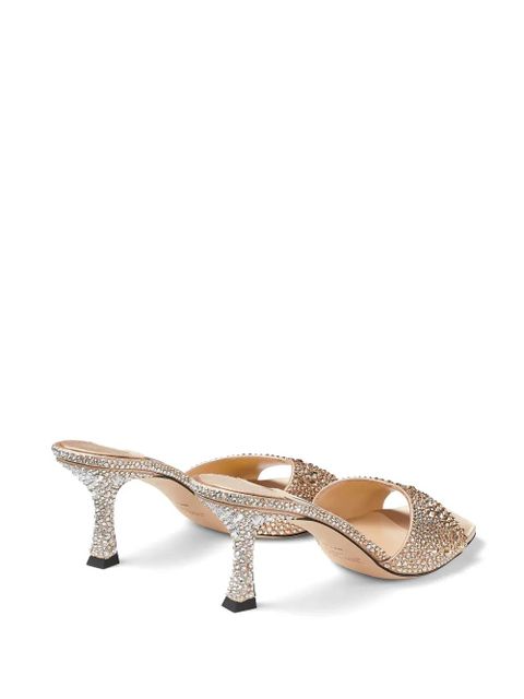 Jimmy Choo 70mm Skye satin sandals - Gold