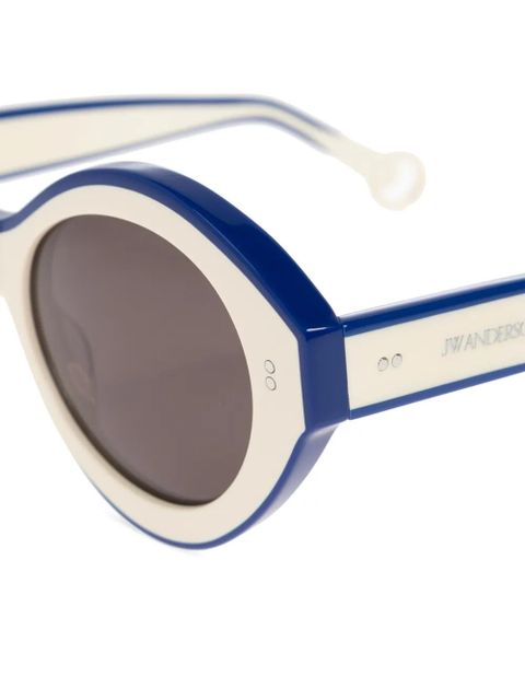 JW Anderson oval-frame tinted sunglasses - White - zdjęcie produktu nr 2