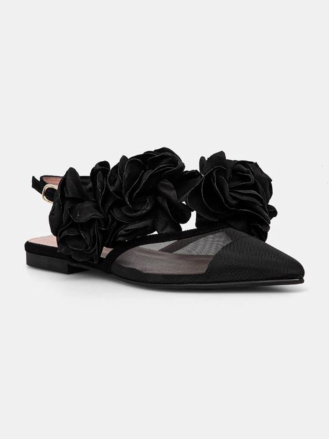 Pretty Ballerinas baleriny Yvette kolor czarny z odkrytą piętą 52145_B - zdjęcie produktu nr 1