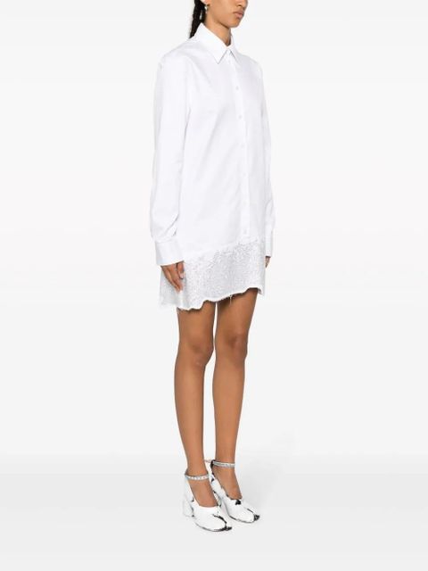 JW Anderson crystal-embellished cotton shirtdress - White - zdjęcie produktu nr 2