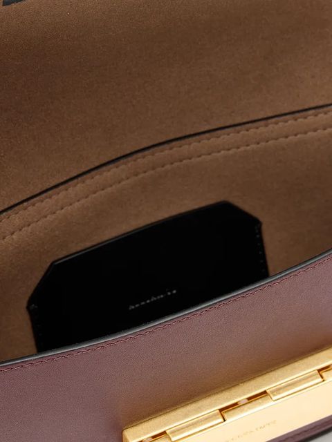 AllSaints torebka skórzana ETTA kolor bordowy W294XD