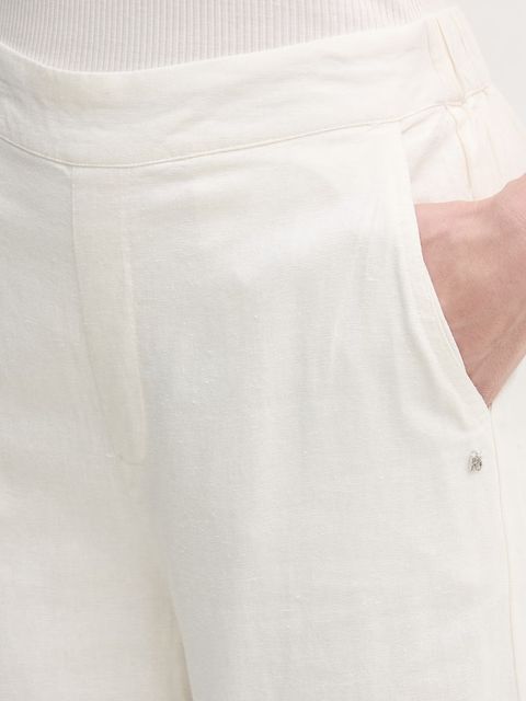 Dkny spodnie z dodatkiem lnu