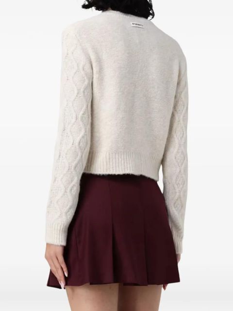 PINKO cable-knit buttoned cardigan - White - zdjęcie produktu nr 2