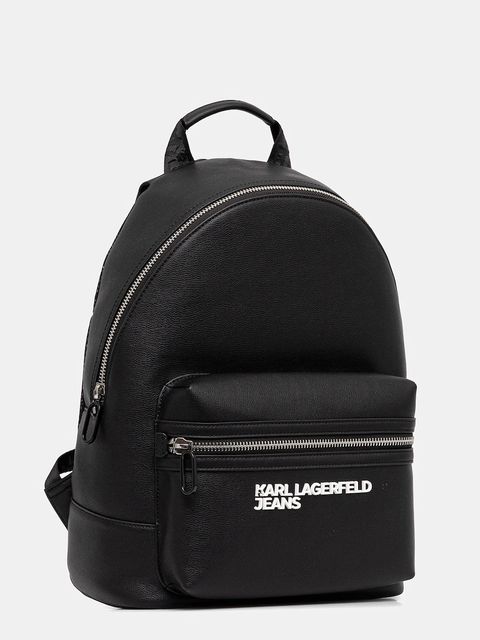 Karl Lagerfeld Jeans plecak kolor czarny duży z aplikacją A4M30314