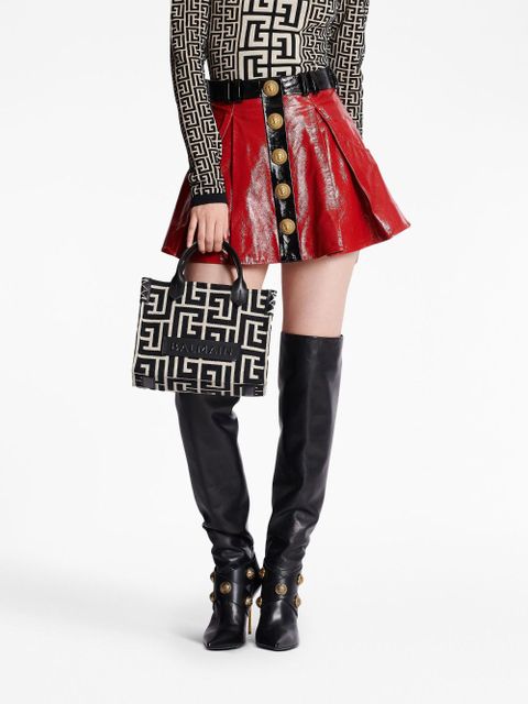 Balmain small B-Army monogram tote bag - Black