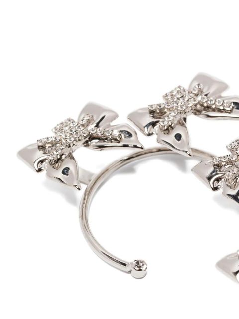 Alessandra Rich bow-embellished ear cuff - Silver - zdjęcie produktu nr 2