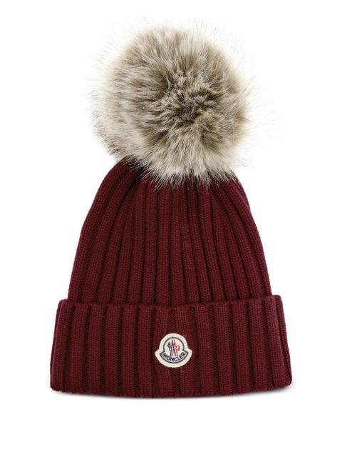 Moncler ribbed hat - Red - zdjęcie produktu nr 1