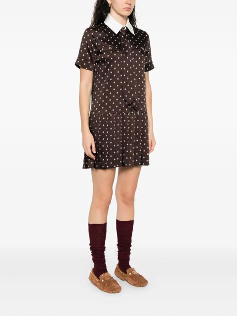 SANDRO geometric-print mini dress - Brown - zdjęcie produktu nr 2