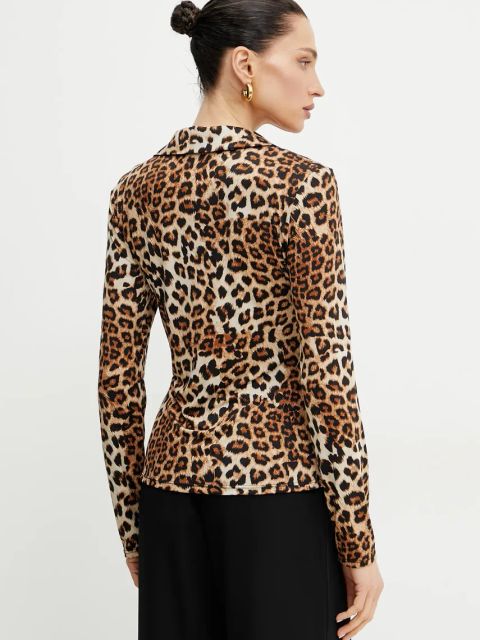 Morgan bluzka TUFUS damska kolor beżowy wzorzysta TUFUS