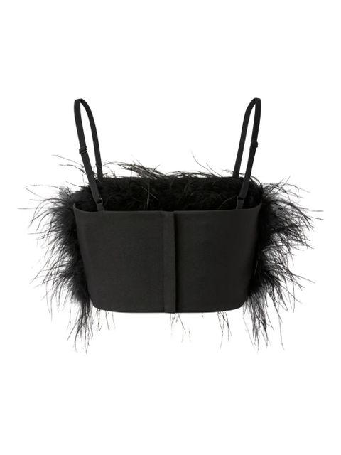 PINKO feather-embellished top - Black - zdjęcie produktu nr 2