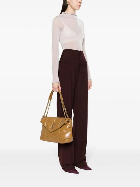 Saint Laurent medium Puffer leather shoulder bag - Brown