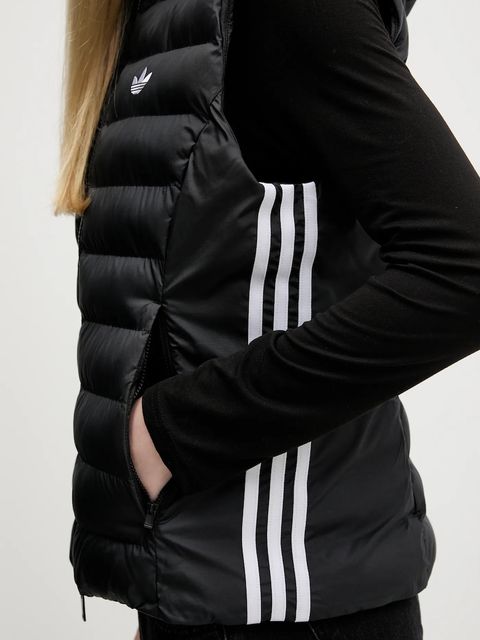 adidas Originals bezrękawnik Slim Vest kolor czarny przejściowy JX2943