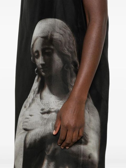 FENDI Roman statue-print midi dress - Black