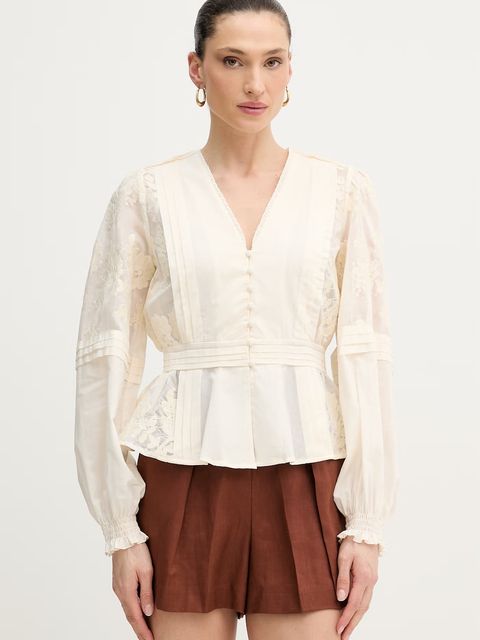 Silvian Heach bluzka koszulowa damska bawełniana AGRIN - zdjęcie produktu nr 2