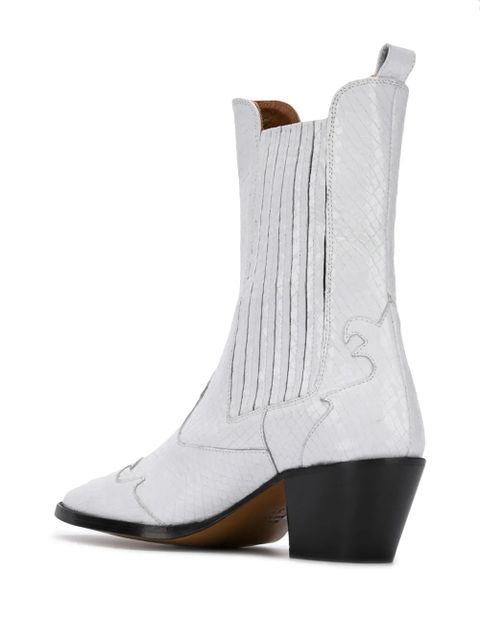 Paris Texas snakeskin effect cowboy boots - White - zdjęcie produktu nr 2