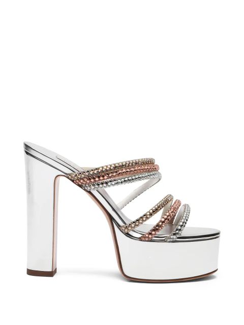 Casadei Patty Andromeda platform embellished sandals - Silver - zdjęcie produktu nr 1