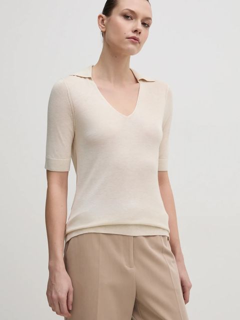 Calvin Klein sweter z domieszką jedwabiu - zdjęcie produktu nr 1