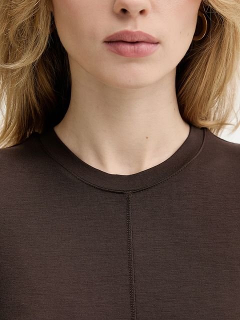 La Mania t-shirt SWING damski kolor brązowy SWING