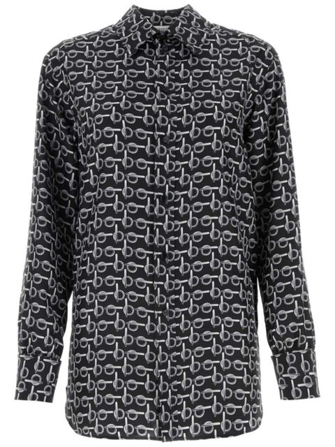Burberry B silk shirt - Black - zdjęcie produktu nr 1