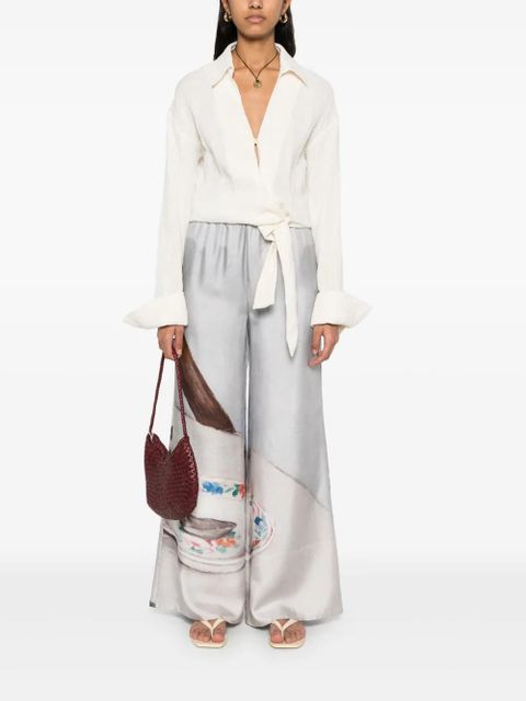 Nanushka Milon flared trousers - Grey